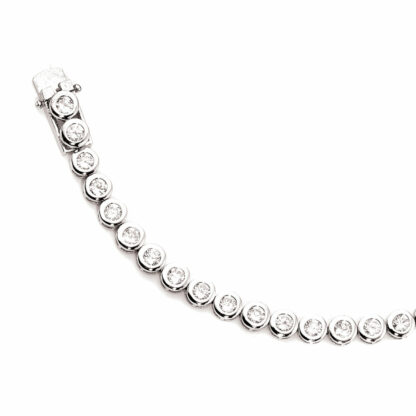 Armband 925 Silber mit 28 Zirkonia weiß 19 cm – Bild 2