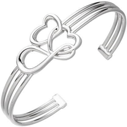 Armreif offen "Herz - unendlich" 925 Silber