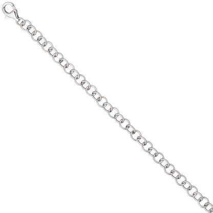 Rundanker-Armband 925 Silber mit Karabinerverschluss