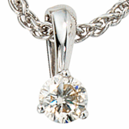 Anhänger 585 Weißgold mit Brillant 0,25 ct.