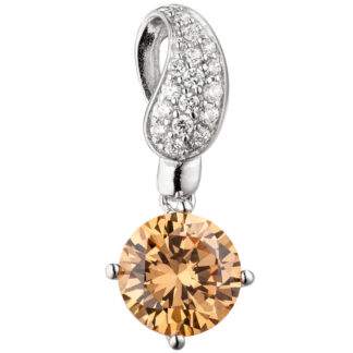 Anhänger 925 Silber mit Zirkonia weiß und champagner