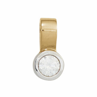 Einhänger 585 Gelb-/Weißgold mit Brillant 0,10 ct.