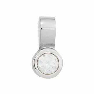 Einhänger 585 Weißgold mit Brillant 0,10 ct.