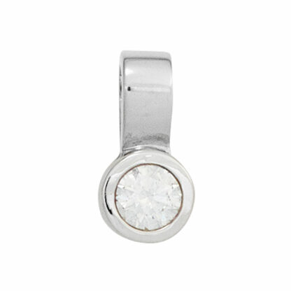 Einhänger 585 Weißgold mit Brillant 0,10 ct.