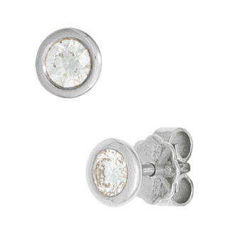Ohrstecker 585 Weißgold mit Brillant 0,10 ct.