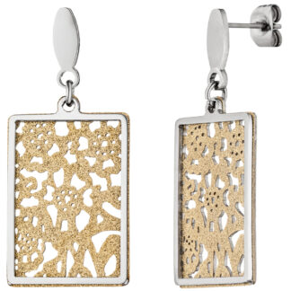Ohrstecker mit Anhänger "Phantasy" Edelstahl/PVD goldfarben