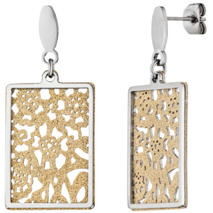Ohrstecker mit Anhänger "Phantasy" Edelstahl/PVD goldfarben