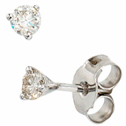 Ohrstecker Solitär 585 Weißgold mit Brillant 0,25 ct.