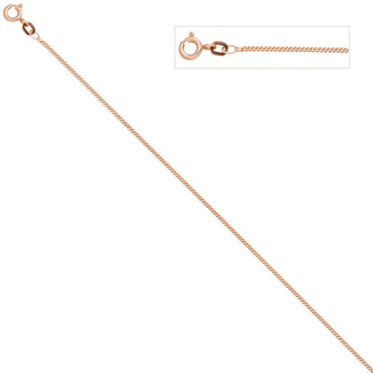 Panzerkette 925 Silber/rotvergoldet 1,3 mm 50 cm – Bild 3