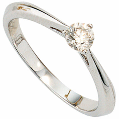 Ring Solitär 585 Weißgold mit Brillant 0,25 ct.