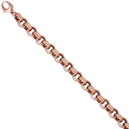 Erbsarmband 925 Silber/rotvergoldet 21 cm – Bild 2
