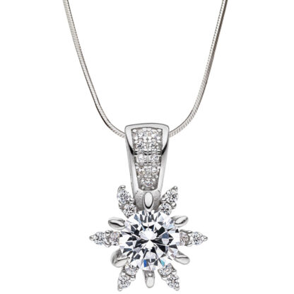 Anhänger "Eiskristall" 925 Silber mit Zirkonia weiß – Bild 3