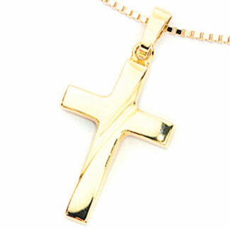 Anhänger "Kreuz" 333 Gelbgold