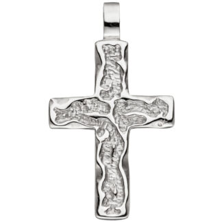 Anhänger "Kreuz" 925 Silber gehämmert