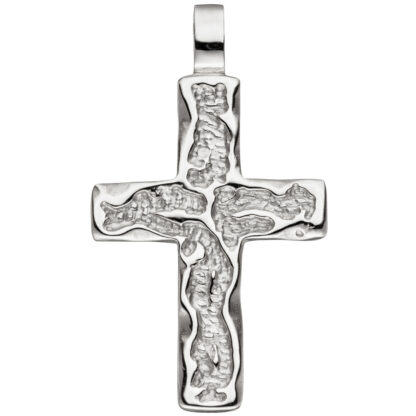 Anhänger "Kreuz" 925 Silber gehämmert