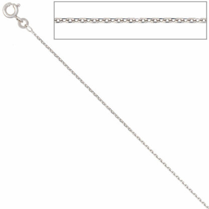 Ankerkette 585 Weißgold 1,3 mm 38 cm