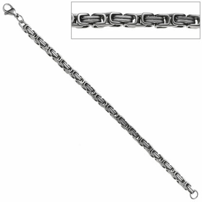 Königsarmband Edelstahl 19 cm 4,8 mm