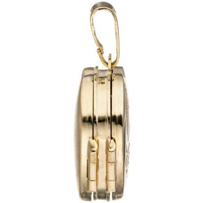 Medaillon "Herz" 333 Gelbgold mit Blumendekor – Bild 3