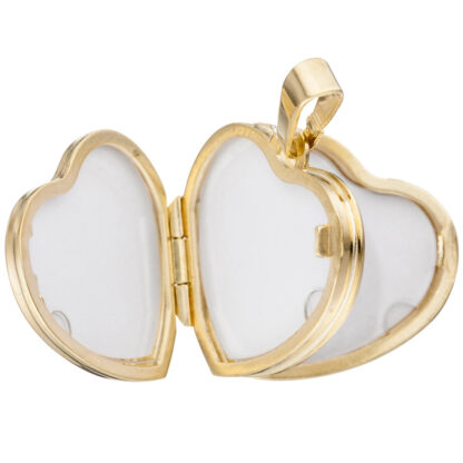 Medaillon "Herz" 333 Gelbgold mit Blumendekor – Bild 2