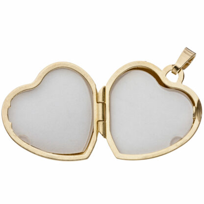 Medaillon "Herz" mit floralem Design 333 Gelbgold – Bild 4