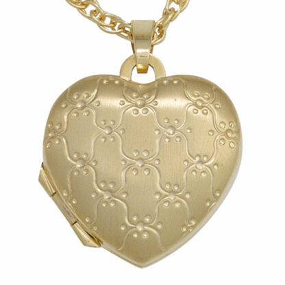 Medaillon "Herz" mit floralem Design 333 Gelbgold – Bild 3