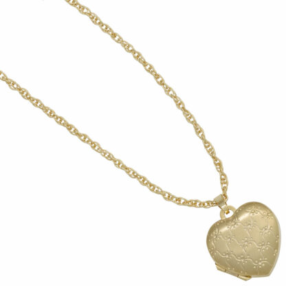 Medaillon "Herz" mit floralem Design 333 Gelbgold – Bild 2
