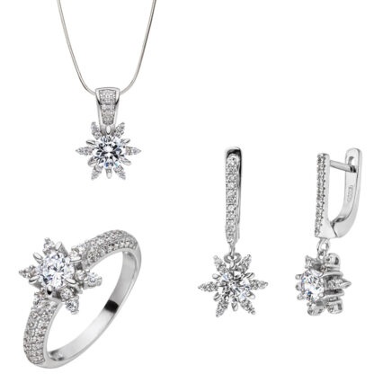 Ring "Eiskristall" 925 Silber mit Zirkonia weiß – Bild 2