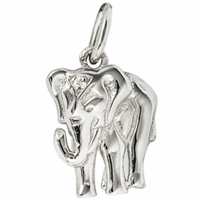 Anhänger "Elefant" 585 Weißgold mit Brillant