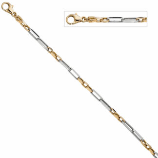 Ankerarmband Komposit 585 Gelb-/Weißgold 19 cm