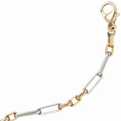 Ankerarmband Komposit 585 Gelb-/Weißgold 19 cm – Bild 2