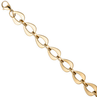 Armband Anker-Tropfenform Edelstahl/PVD goldfarben