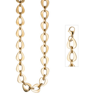 Collier Anker-Tropfenform Edelstahl/PVD goldfarben