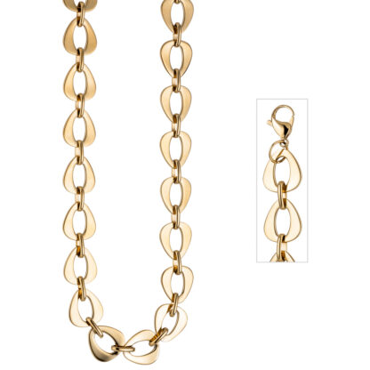 Collier Anker-Tropfenform Edelstahl/PVD goldfarben