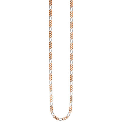 Collier/Figarokette 333 Rot-/Weißgold 45 cm – Bild 2