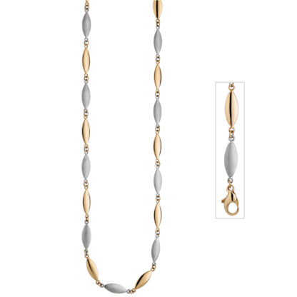 Collier "Marquise" 585 Weiß-/Gelbgold 45 cm