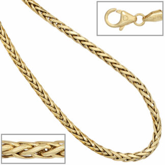 Collier/Zopfkette 585 Gelbgold 2,6 mm 45 cm