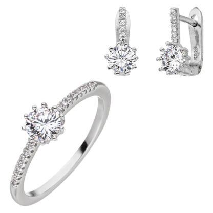 Ring 925 Silber mit Zirkonia weiß facettiert – Bild 2