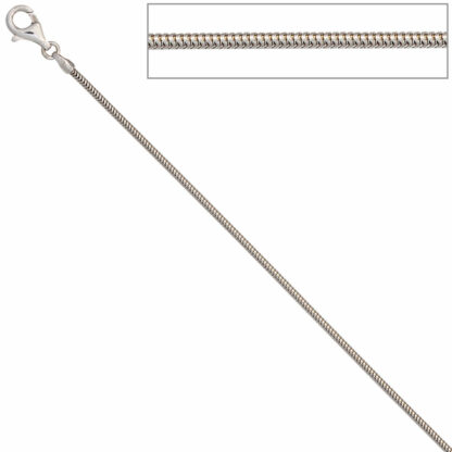 Schlangenkette 585 Weißgold 1,6 mm 45 cm – Bild 2