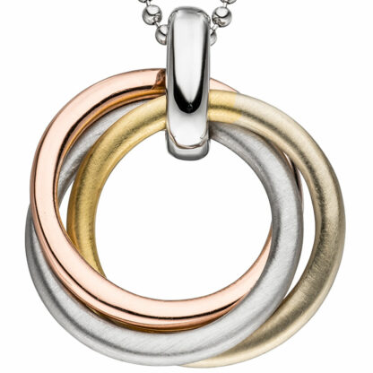 Anhänger 925 Silber tricolor verschlungen – Bild 3