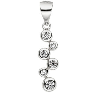 Anhänger "Bubbles" 925 Silber mit 6 Zirkonia weiß