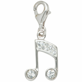 Charm "Doppel-Note" 925 Silber mit SWAROVSKI ELEMENTS