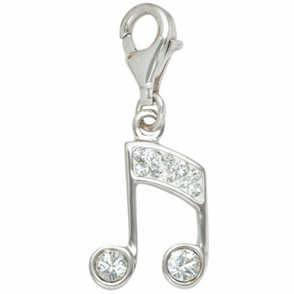 Charm "Doppel-Note" 925 Silber mit SWAROVSKI ELEMENTS