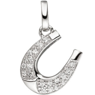 Anhänger "Hufeisen" 925 Silber mit Zirkonia weiß