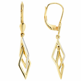 Boutons 375 Gelbgold bicolor Doppel-Raute