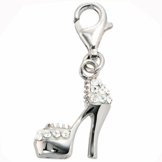 Charm "High Heel" 925 Silber mit SWAROVSKI ELEMENTS weiß