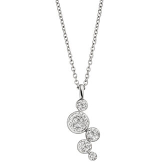 Collier mit Anhänger "Bubbles" Edelstahl SWAROVSKI ELEMENTS weiß