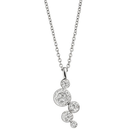 Collier mit Anhänger "Bubbles" Edelstahl SWAROVSKI ELEMENTS weiß