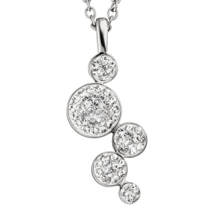 Collier mit Anhänger "Bubbles" Edelstahl SWAROVSKI ELEMENTS weiß – Bild 2