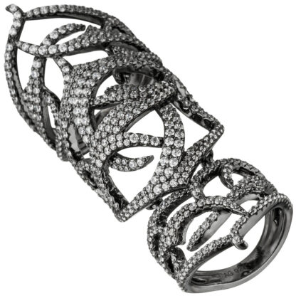 Gelenk-Ring 925 Silber mit Zirkonia weiß