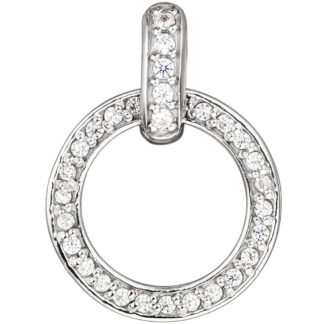 Anhänger 925 Silber mit Zirkonia weiß ringförmig